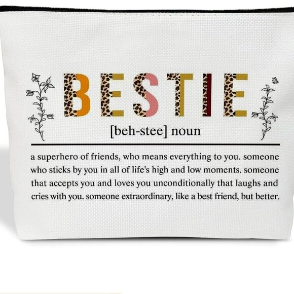 Bestie Definition Makeup Bag for Women, Bestie Gifts for Women Sister Gift for S - Picture 1 of 5